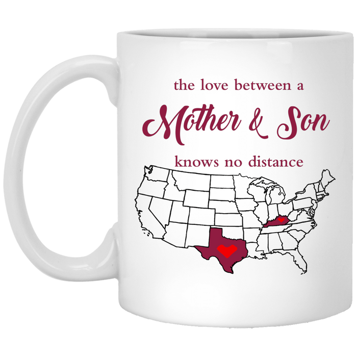 Kentucky Texas Love Between Mother And Son Mug - Mug Teezalo