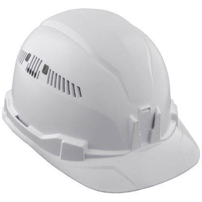 Klein Hard Hat, 4-point Suspension, Vented Cap, White