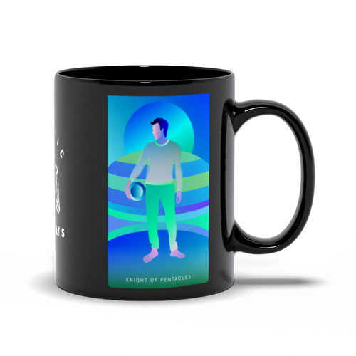 Knight of Pentacles Black Mug