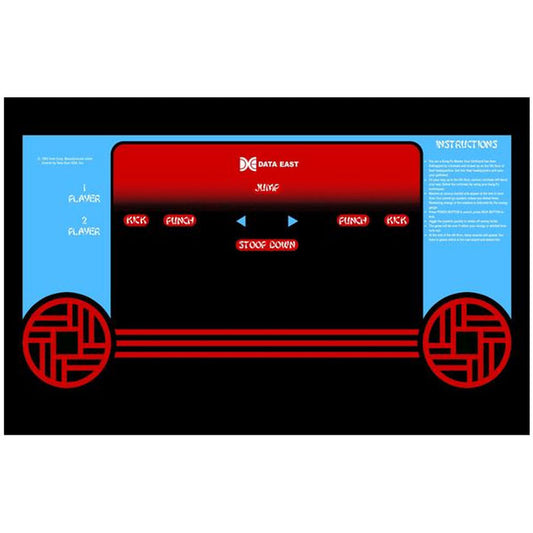 Kung-Fu Master CPO - Control Panel Overlay - Premium 3M Vinyl - Escape Pod Online