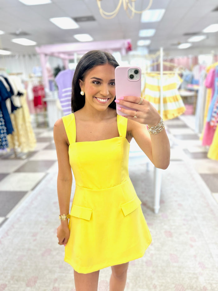 Lemons By the Sea Mini Dress