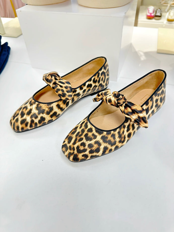 Leopard Bow Ballet Flat