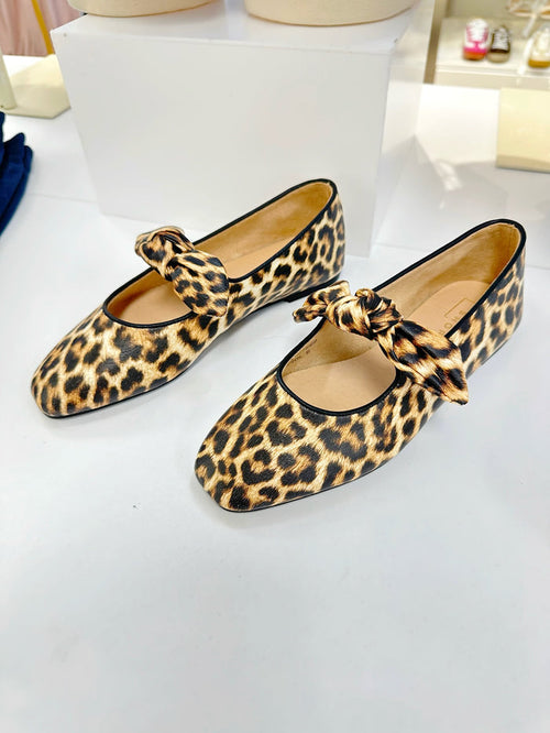 Leopard Bow Ballet Flat
