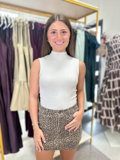 Leopard Mini Skirt