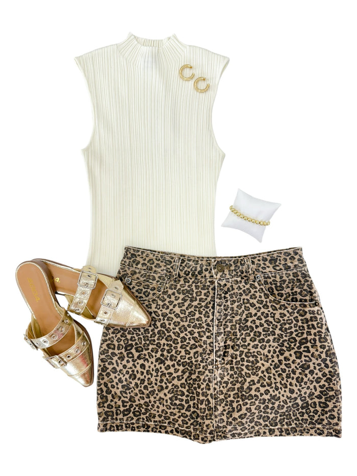 Leopard Mini Skirt