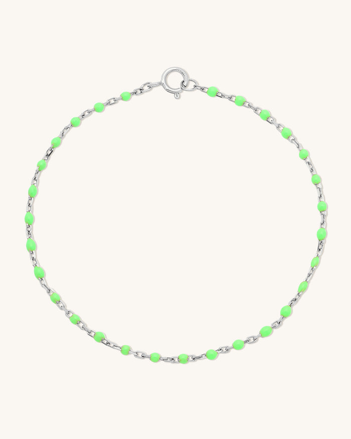 Lime Candy Chain Anklet