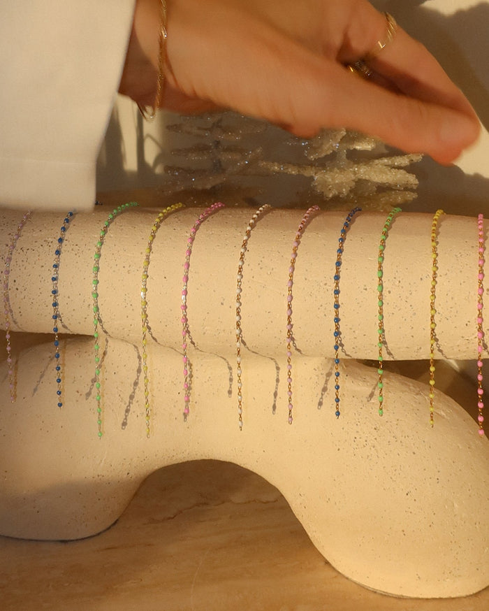 Lime Candy Chain Anklet