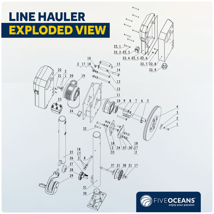 Line Hauler Pot/Trap Puller Bimetal Fuse Circuit Breaker 60 Amp