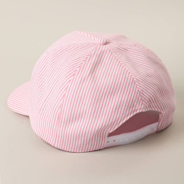 Lobster Embroidered Patch Seersucker Trucker Hat