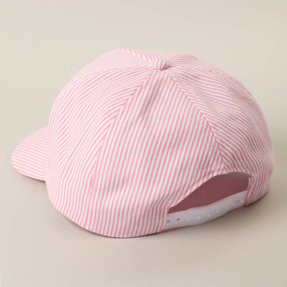 Lobster Embroidered Patch Seersucker Trucker Hat