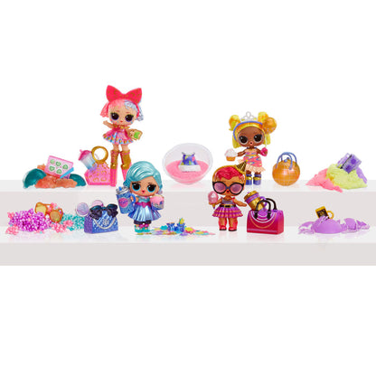 Four dolls with surprises