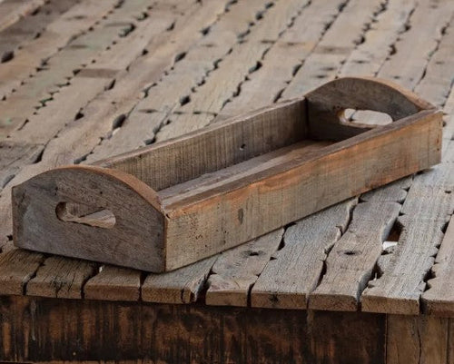 Long Primitive Wooden Tray