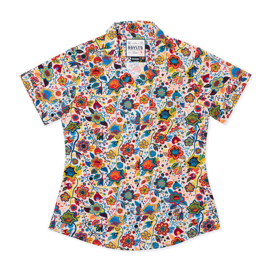 RSVLTS XS RSVLTS Women's Short Sleeve Shirt Lush Summer Daydream – Women's KUNUFLEX Short Sleeve Shirt Lush Summer Daydream – Women's KUNUFLEX Short Sleeve Shirt