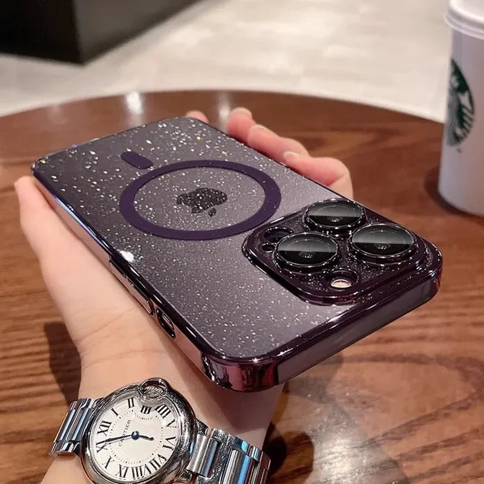 Sparkly purple iPhone case.