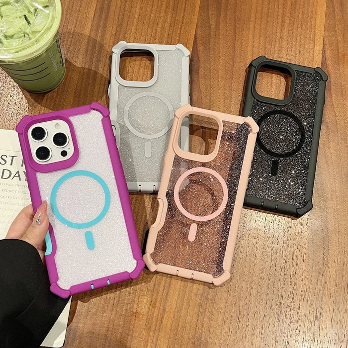 Sparkly phone cases with MagSafe compatibility.