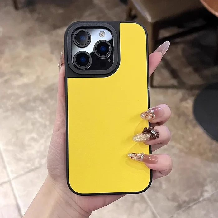 Yellow and black phone case.