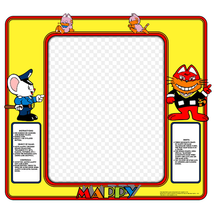 Mappy Arcade Game Bezel - Escape Pod Online