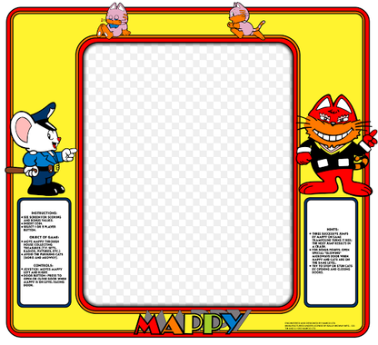 Mappy Arcade Game Bezel - Escape Pod Online