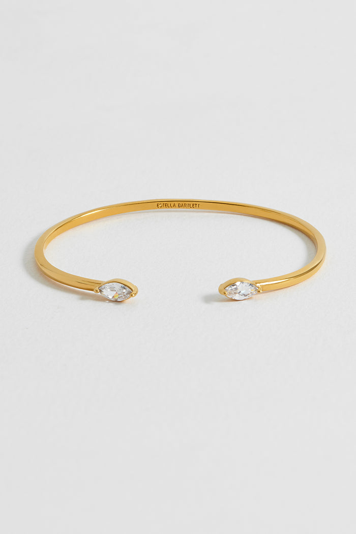 Marquise CZ Fine Open Bangle