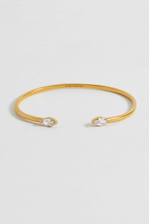 Marquise CZ Fine Open Bangle