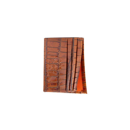 Martin Dingman Lodge Anthony Alligator Grain Executive ID Card Case-Men's Accessories-Chestnut-Kevin's Fine Outdoor Gear & Apparel