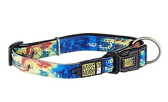 Max & Molly Rio Collar for Dog, Large, Blue