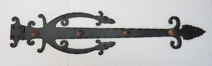 Medieval Iron Garage Door Dummy Hinge Strap - Old West Iron