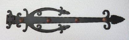 Medieval Iron Garage Door Dummy Hinge Strap - Old West Iron
