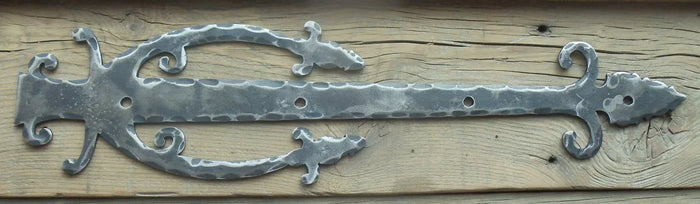 Medieval Iron Garage Door Dummy Hinge Strap - Old West Iron