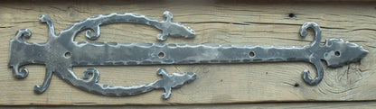 Medieval Iron Garage Door Dummy Hinge Strap - Old West Iron