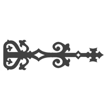 Medieval Reconquista Iron Garage Door Dummy Hinge Strap - Old West Iron