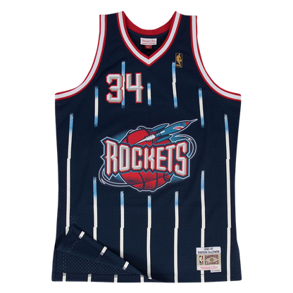 Men's Houston Rockets Mitchell & Ness Hakeem Olajuwon HWC 1996-97 Swingman Jersey