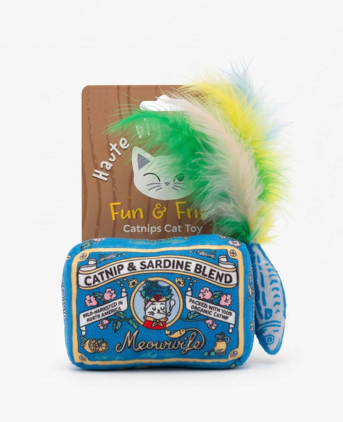 Haute Diggity Dog Haute Diggity Dog - Meowwife Sardines Catnip Toy with Feathers