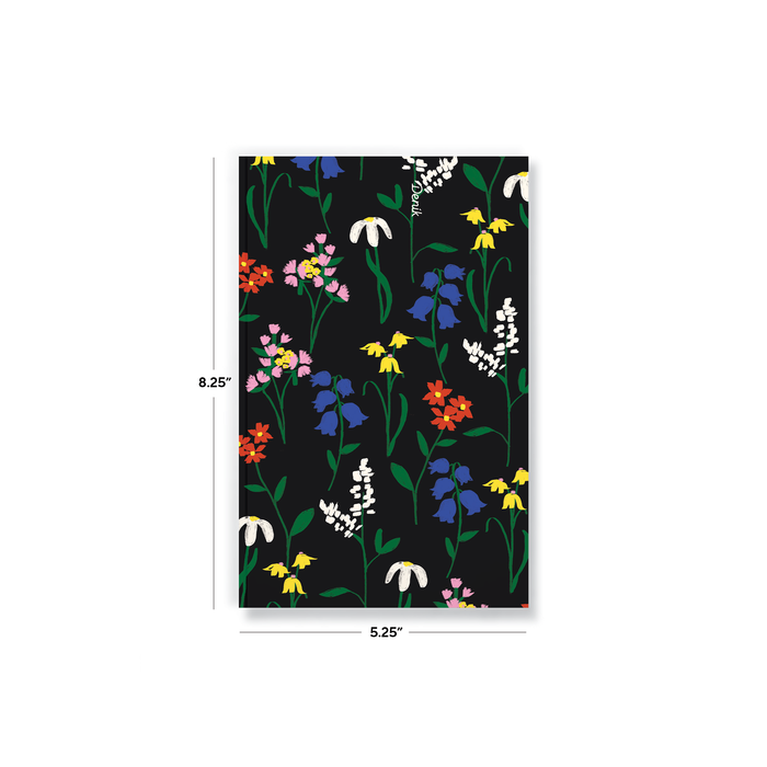Midnight Garden Soft Touch Lined Layflat Notebook
