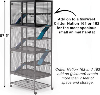 MidWest Homes for Pets Deluxe Critter Nation Add-On Unit Small Animal Cage Model 163