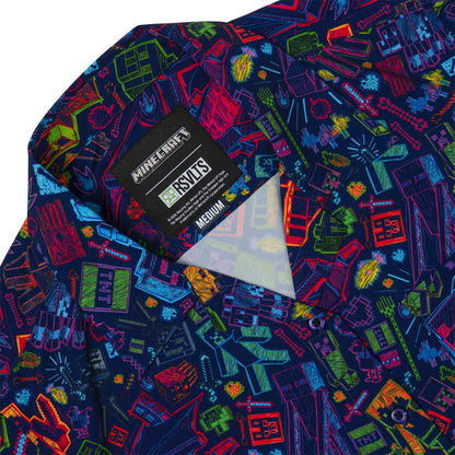 RSVLTS RSVLTS® Minecraft "Blacklight Blocks" Women's _ KUNUFLEX Short Sleeve Shirt Minecraft "Blacklight Blocks" Women's _ KUNUFLEX Short Sleeve Shirt