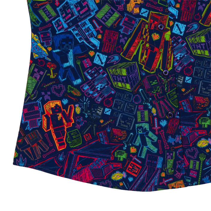 RSVLTS RSVLTS® Minecraft "Blacklight Blocks" Women's _ KUNUFLEX Short Sleeve Shirt Minecraft "Blacklight Blocks" Women's _ KUNUFLEX Short Sleeve Shirt
