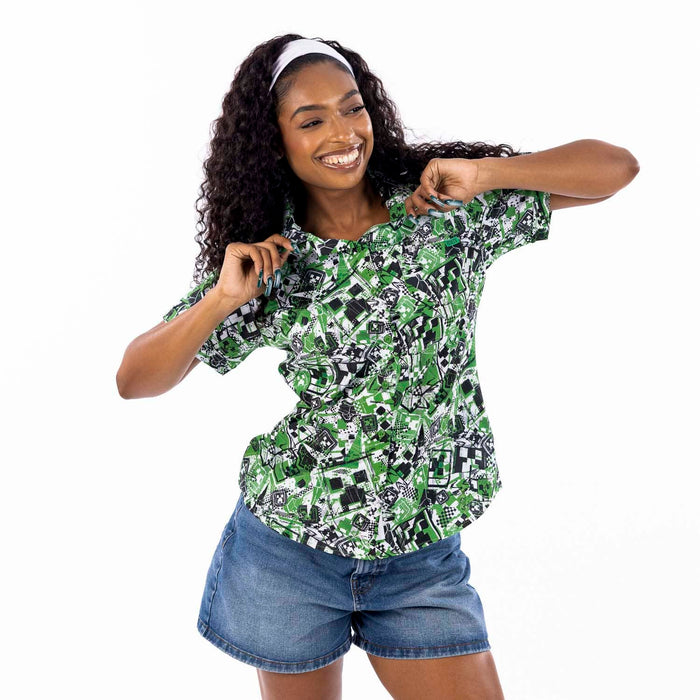RSVLTS Minecraft Women's Short Sleeve Shirt Minecraft "Short Fuse" – Women's KUNUFLEX Short Sleeve Shirt Minecraft "Short Fuse" – Women's KUNUFLEX Short Sleeve Shirt