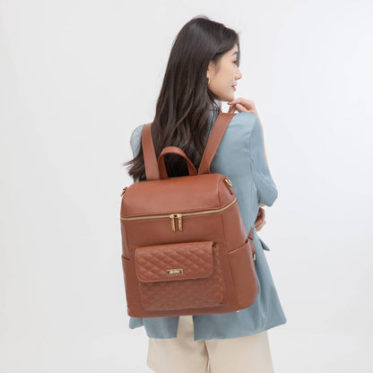 Monaco Diaper Bag | Caramel Brown
