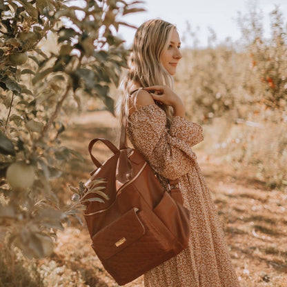 Monaco Diaper Bag | Caramel Brown