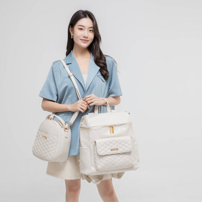 Monaco Diaper Bag | Pearl White