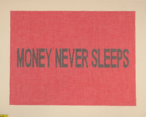 Needlepoint Money Never Sleeps Canvas