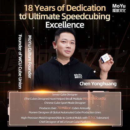 MoYu Super WeiLong 3x3 V2 (20-Magnet Ball-Core + MagLev) - 18th Anniversary Edition