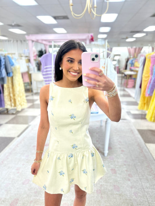 Naples Garden Embroidered Dress
