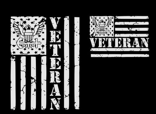 Navy Veteran Flag Reflective Hoodie - Zippered