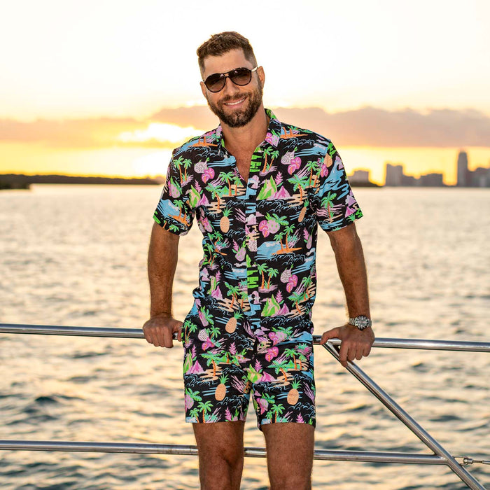 RSVLTS RSVLTS Bamboo Short Sleeve Shirt Neon Vacay – Bamboo Short Sleeve Shirt Neon Vacay – Bamboo Short Sleeve Shirt