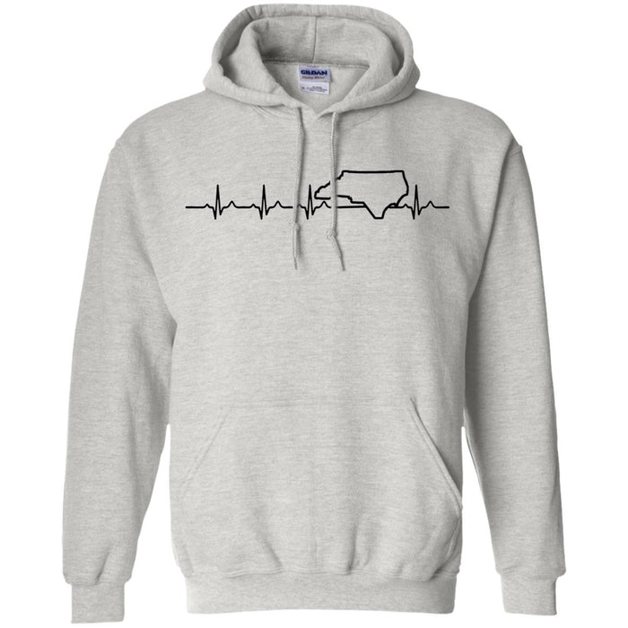 North Carolina Heart Beat Hoodie - Hoodie Teezalo