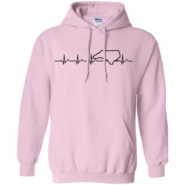 North Carolina Heart Beat Hoodie - Hoodie Teezalo