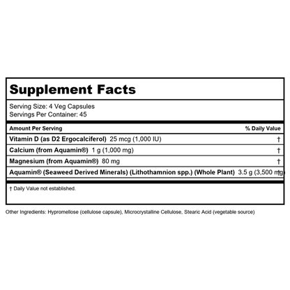 Now Foods Red Mineral Algae 180 Vcaps - 1538 - 3 Pack - Supplement Facts panel