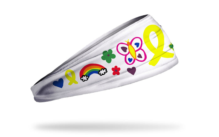 Nyla's Gold Ribbon Big Bang Lite Headband - View 2